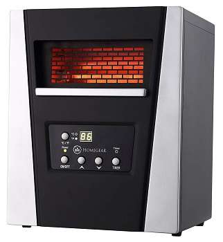 Homegear 1500W Infrared Electric Portable Space Heater Black